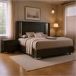 Queen Bedroom Set- White- Gray Wood- 2 Piece Set with Nightstand