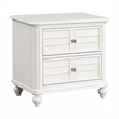 Queen Bedroom Set- White Wood- 2 Piece Set with Nightstand