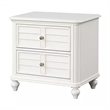 Queen Bedroom Set- White Wood- 2 Piece Set with Nightstand
