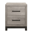 Queen Bedroom Set- Gray Wood- 3 Piece Set with 2 Nightstands