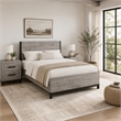 Queen Bedroom Set- Gray Wood- 3 Piece Set with 2 Nightstands