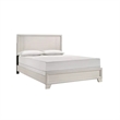 Queen Bedroom Set- White- Silver Wood- 2 Piece Set with Nightstand