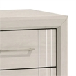 Queen Bedroom Set- White- Silver Wood- 2 Piece Set with Nightstand