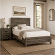 Full Bedroom Set- Brown Wood- 2 Piece Set with Nightstand