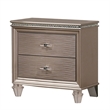 Queen Bedroom Set- Gold Wood- 3 Piece Set with 2 Nightstands