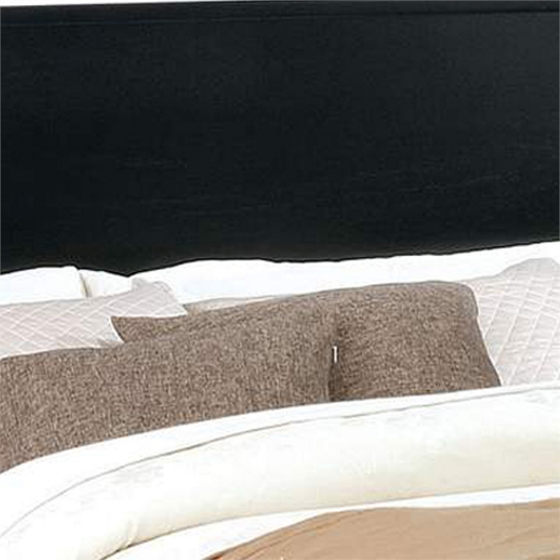 California King Bedroom Set- Black Wood- 3 Piece Set with 2 Nightstands