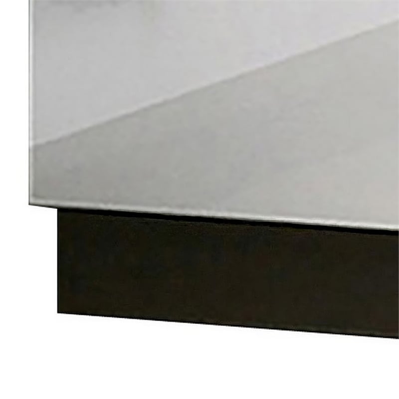 Queen Bedroom Set- White- Metallic Gray Wood- 2 Piece Set with Nightstand