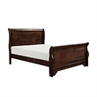 Queen Bedroom Set- Brown Wood- 2 Piece Set with Nightstand