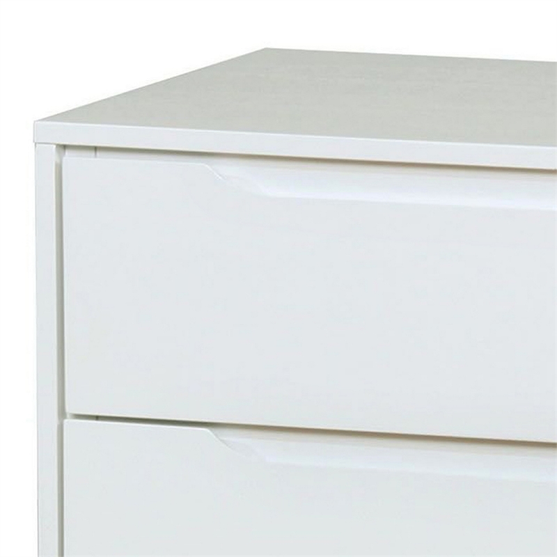 King Bedroom Set- White Wood- 3 Piece Set with 2 Nightstands