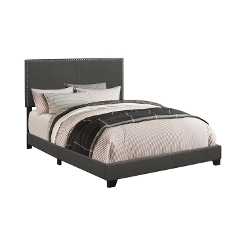King Bedroom Set- Espresso Brown- Black Wood-3 Piece Set with 2 Nightstand