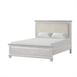 Queen Bedroom Set- Gray- Cream Wood- 2 Piece Set with Nightstand