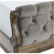 Queen Bedroom Set- Gray- Brown Wood- 2 Piece Set with Nightstand