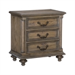 Queen Bedroom Set- Gray- Brown Wood- 2 Piece Set with Nightstand