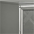 Queen Bedroom Set- Gray- Silver Wood- 2 Piece Set with Nightstand
