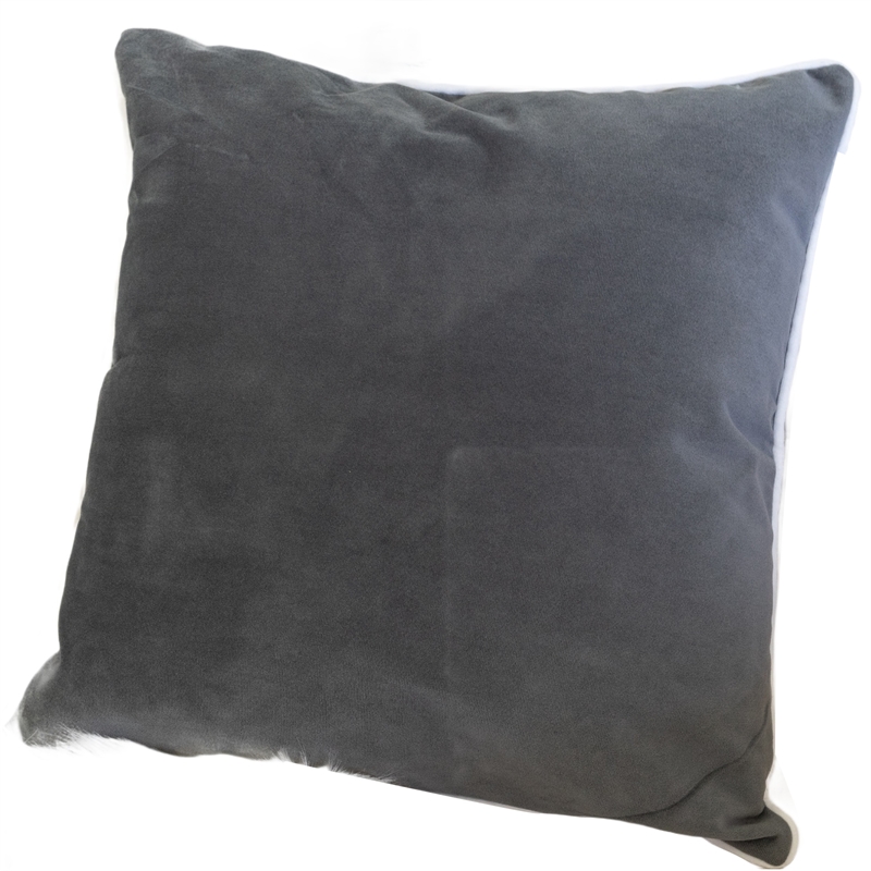 Rola Square Throw Pillow- Let It Snow Embroidery- Gray Cotton 20 Inch