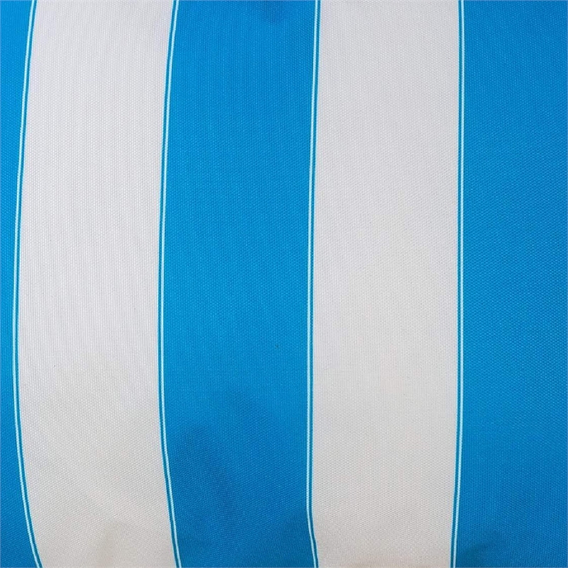 Keo Outdoor Lumbar Throw Pillow Cover- Blue and White Wide Stripes- 14x20