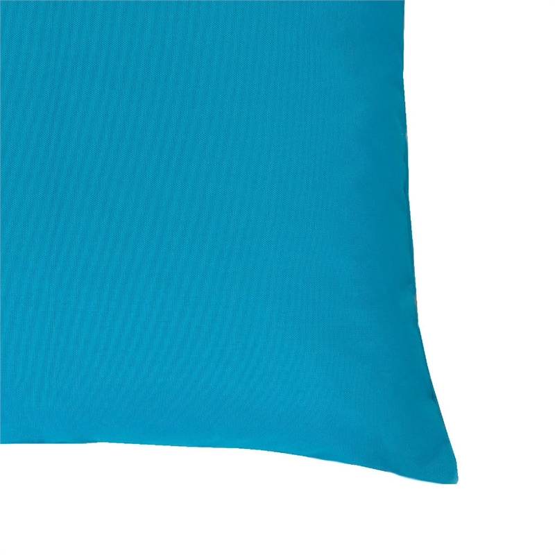 Outdoor Indoor Throw Pillow Cover- Aqua Blue Polyester- 20x20 Inch Square
