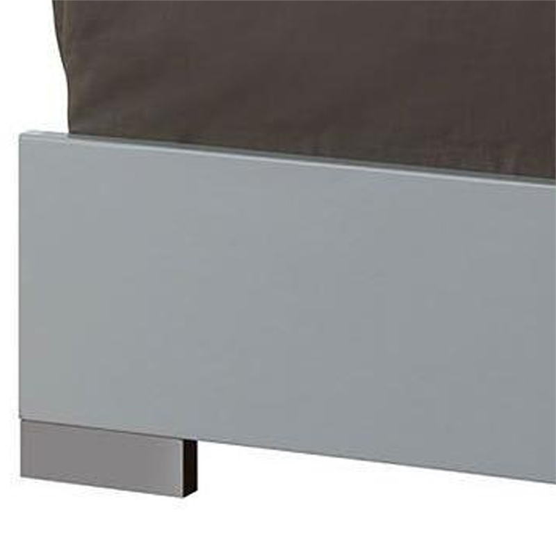 Queen Bedroom Set in White & Black Wood -3 Piece Set with 2 Nightstands