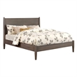 Queen Bedroom Set in Gray Wood - 2 Piece Set with Nightstand