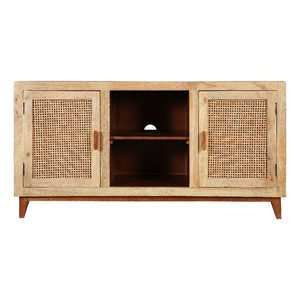 Benzara 45&quot Square Coffee Table with 4 Storage Drawers in Light Brown Wood
