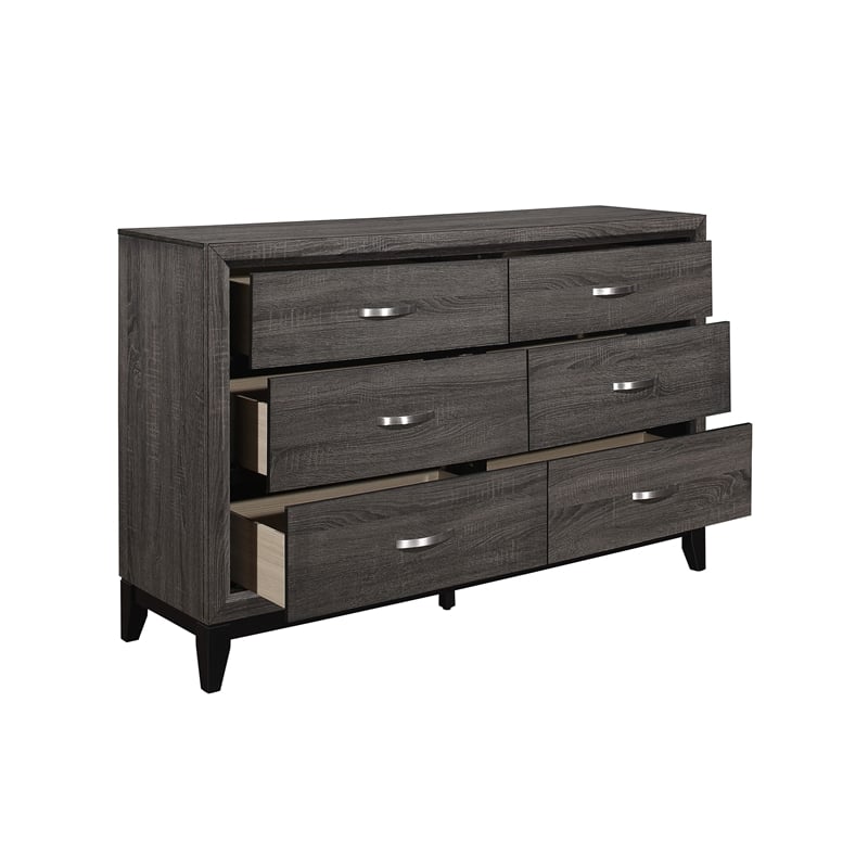 Queen Bedroom Set- 4 Piece Set with Nightstand- Dresser- and Chest