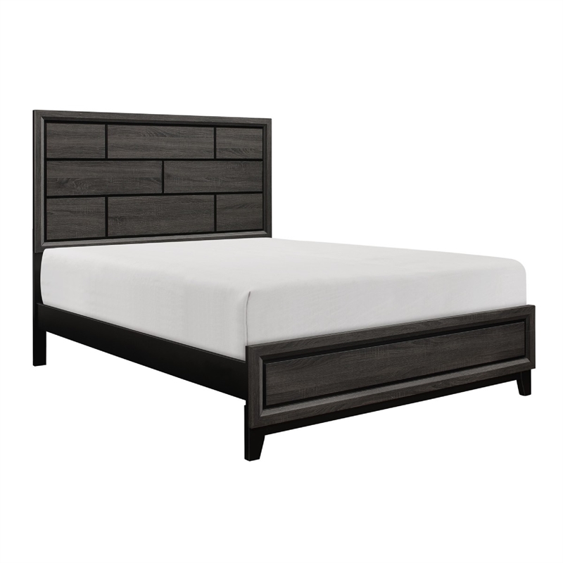Queen Bedroom Set- Drawer Storage- Gray- 3 Piece Set with 2 Nightstands