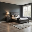 Queen Bedroom Set- Drawer Storage- Gray- 2 Piece Set with Nightstand