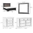 Queen Bedroom Set- 5 Piece Set with 2 Nightstands- Dresser- and Mirror