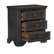 Queen Bedroom Set- Drawer Storage- Gray- 2 Piece Set with Nightstand