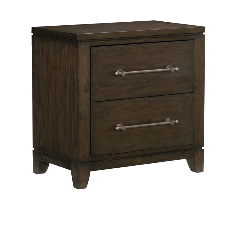 Queen Bedroom Set-Brown- 4 Piece Set w 2 Nightstands and Dresser