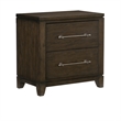 Queen Bedroom Set- Drawer Storage- Brown- 2 Piece Set with Nightstand