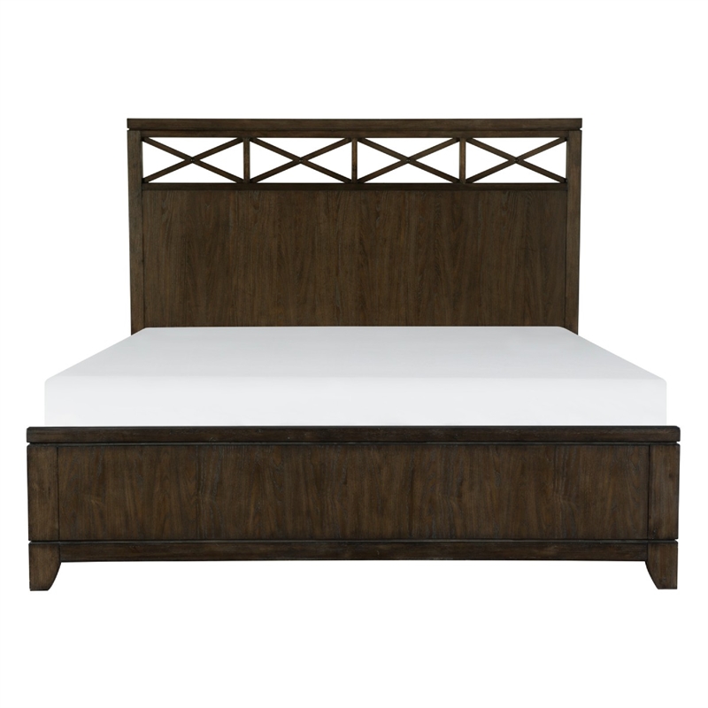 Queen Bedroom Set- Drawer Storage- Brown- 3 Piece Set with 2 Nightstands