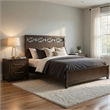 Queen Bedroom Set- Drawer Storage- Brown- 3 Piece Set with 2 Nightstands