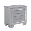 Queen Bedroom Set- Drawer Storage- Gray- 3 Piece Set with 2 Nightstands