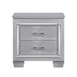 Queen Bedroom Set- Drawer Storage- Gray- 2 Piece Set with 1 Nightstands