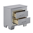 Queen Bedroom Set- Drawer Storage- Gray- 2 Piece Set with 1 Nightstands