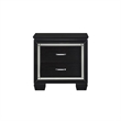 Queen Bedroom Set- Drawer Storage- Black- 3 Piece Set with 2 Nightstands