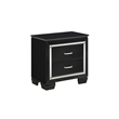 Queen Bedroom Set- Drawer Storage- Black- 2 Piece Set with Nightstand