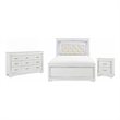 Full Bedroom Set-White- 3 Piece Set with Nightstand and Dresser