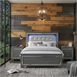 Queen Bedroom Set- Drawer Storage- Gray- 3 Piece Set with 2 Nightstands