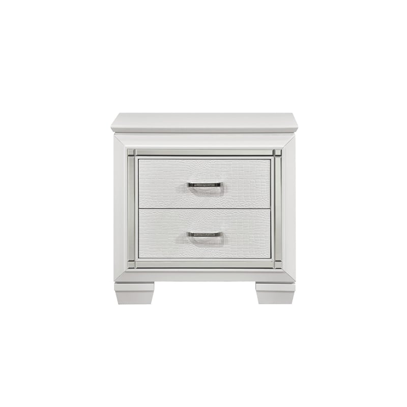 California King Bedroom Set- White- 3 Piece Set with 2 Nightstands