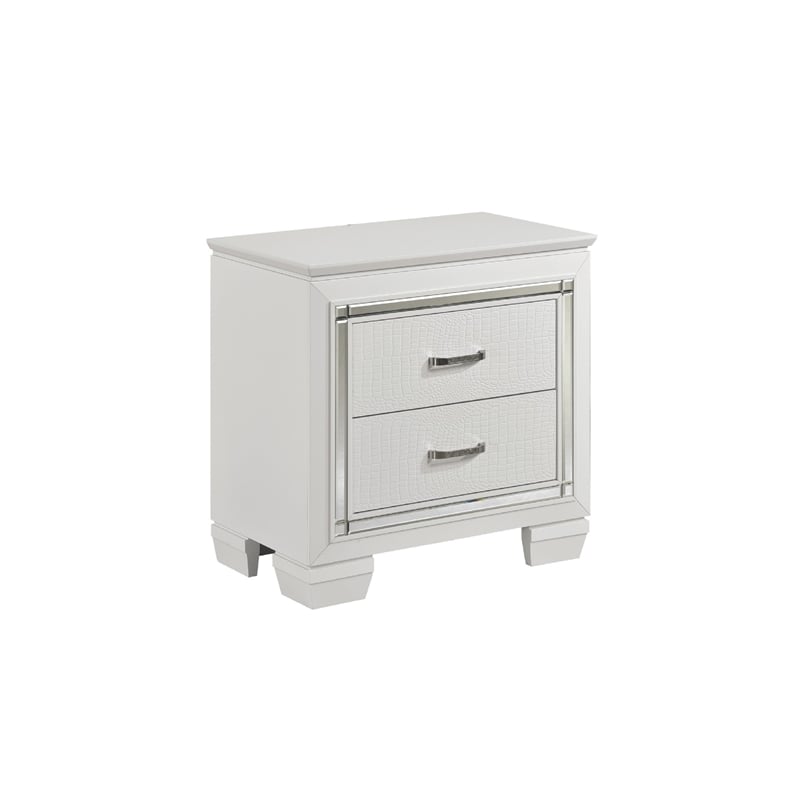 California King Bedroom Set- White- 3 Piece Set with 2 Nightstands