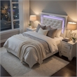 California King Bedroom Set-White- 2 Piece Set with Nightstand