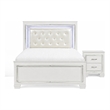 California King Bedroom Set-White- 2 Piece Set with Nightstand