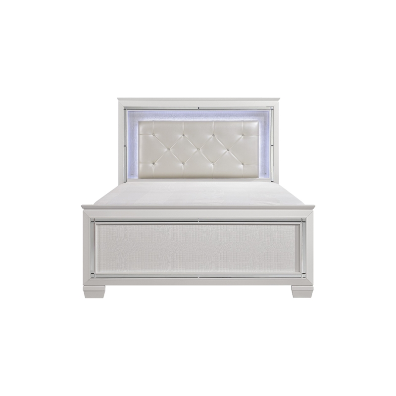 Queen Bedroom Set- Drawer Storage- White- 3 Piece Set with 2 Nightstands