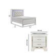 Queen Bedroom Set- Drawer Storage- White- 3 Piece Set with 2 Nightstands