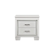 Queen Bedroom Set- Drawer Storage- White- 2 Piece Set with Nightstand