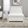 Queen Bedroom Set- Drawer Storage- White- 2 Piece Set with Nightstand