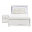 Queen Bedroom Set- Drawer Storage- White- 2 Piece Set with Nightstand