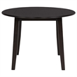 Caty 5pc Round Dining Table Set with 4 Chairs- 2 Drop Leaves- Brown